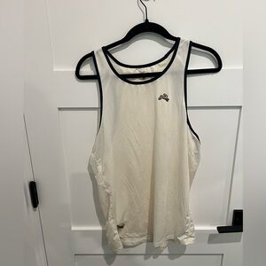 Tracksmith Men’s Van Cortlandt Running Singlet Ivory Navy